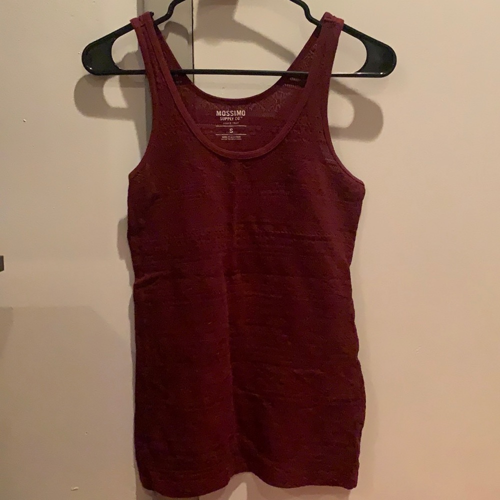 Red laced tank top